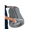 Rubbermaid Commercial 55 gal Round Waste Receptacles, Gray, Open Top, Plastic FG265500GRAY